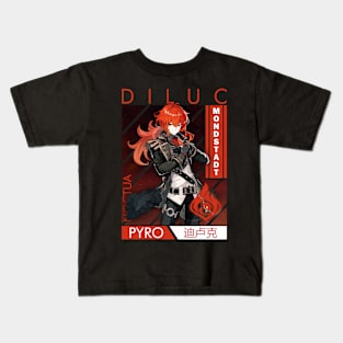 Diluc Ragnvindr Kids T-Shirt